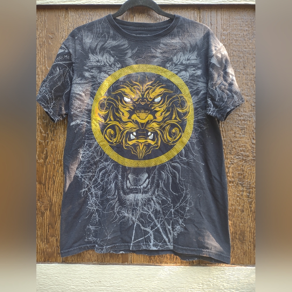 VTG Buffalo Outdoors motorcycle biker tiger black T Shirt Men’s size L